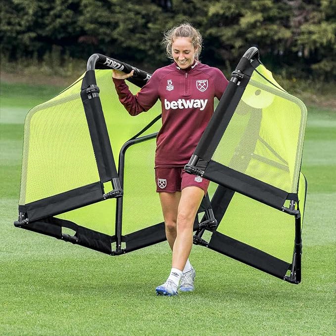 FORZA Aluminum POD Soccer Goals | PRO ALU50 Folding Soccer Goal - Fold-Away & Freestanding Target Goals - x4 Sizes and x9 Colors