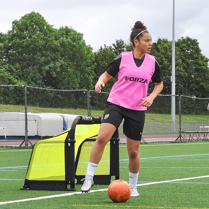 FORZA Aluminum POD Soccer Goals | PRO ALU50 Folding Soccer Goal - Fold-Away & Freestanding Target Goals - x4 Sizes and x9 Colors